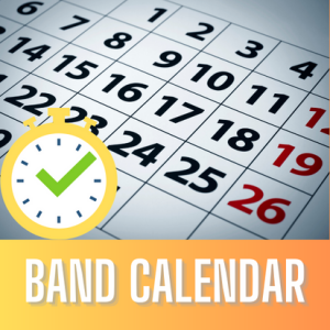 Band Calendar with calendar and clock
